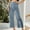 Light Blue, variant on Women's Solid Wide Leg Jeans High Waisted Zimbaplatinum Stretchy Straight Leg Jeans Buttoned Loose Denim Pants With Pocket Ladies Denim Woman Jean Pants Temp Life Leggings