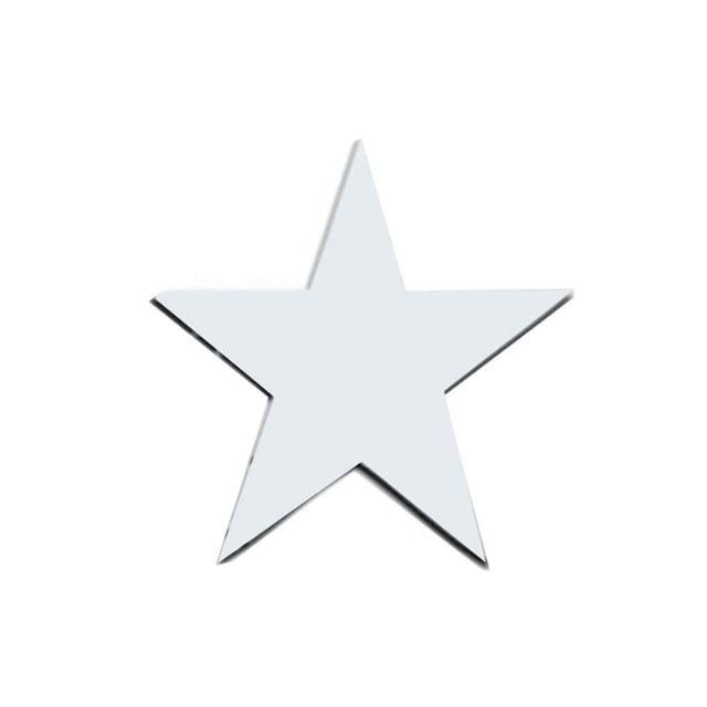 Bewildely Calcomanías decorativas espejo 3D pegatinas acrílicas para pared póster superficie calcomanía de pared forma de estrella papel Decoración del hogar