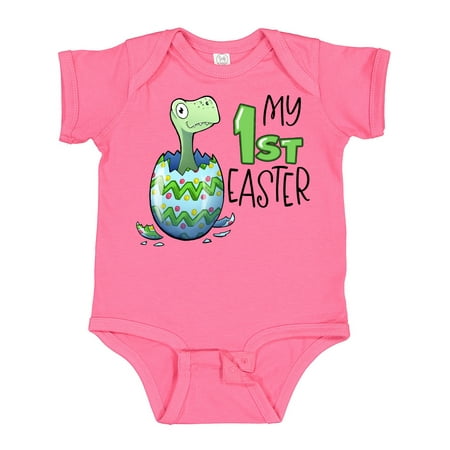 

Inktastic My 1st Easter Dinosaur Hatching Easter Egg Gift Baby Boy or Baby Girl Bodysuit