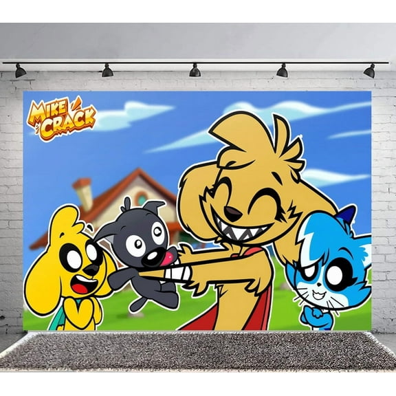Mikecrack Backdrop Banner Party Supplies Poster Movie Theme Background for Photography Birthday Decorations