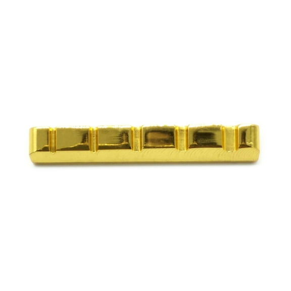 Apooke Bass Guitar Pre-Slotted Brass Nuts 5 String Electric Bass Guitar Nut Pre-Slotted Top Nut Electric Bass Replacement Parts