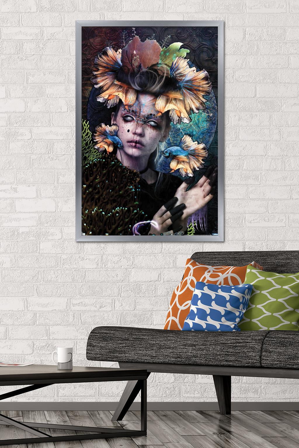 Jena DellaGrottaglia: Cosmic Zodiac - Pisces Wall Poster, 22.375" x 34" Framed