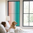 thumbnail image 2 of Reusable Frosted Window Coverings, Teal Pink Ombre Window Privacy Film Frosted, Modern Abstract Art Gradient Sun Blocking Windows Stickers for Kitchen Front Door, 23.6 x 59 Inches, 2 of 9