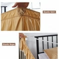 Wrap Around Bed Skirt Elastic Silky Soft Dust Ruffle Pleated Bed Skirt