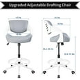 thumbnail image 2 of Ergonomic Drafting Chair,Standing Computer Desk Chair,Foot Ring,Lumbar Support,Swivel Task Chair -Grey, 2 of 9