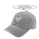 thumbnail image 3 of Gorra de béisbol para mujer con bordado de corazón: gorra de moda para niñas para deportes al aire libre,ajustable,bonita y casual, 3 of 6