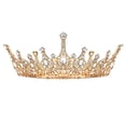 thumbnail image 1 of Corona de reina barroca para mujer, tiaras vintage con piedras preciosas para regalo nupcial de graduación, 1 of 5