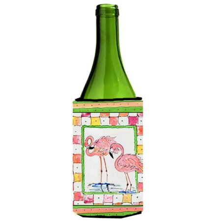 

Pair Of Pink Flamingos Wine bottle sleeve Hugger - 24 Oz.