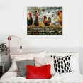 thumbnail image 5 of Nawypu Farmhouse Rooster Canvas Wall Art Chicken Wall Decor God Says You Are Pictures Painting Print Framed Rustic Artwork for Bathroom Kitchen Living Room, 5 of 6