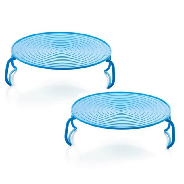 Oleegame 2PC Tin Foil Roll Microwave Oven Layered Steam Rack Tray Rack Double Layer Insulated Disk Shelf Pot Mat