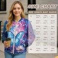 thumbnail image 7 of DISNIMO Butterfly Daisy Printed Sweatshirts for Women Trendy Jackets Long Sleeve Outwear Zip Front Jackets for Fall Winter, 2XL, 7 of 7