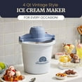 thumbnail image 2 of 4Qt Electric Ice Cream Maker EIM350X Delicious Homemade Ice Cream, Gelato, Sorbet, Frozen Yogurt, 4Qt Aluminum Freezing Cannister, Plastic Ice Bucket, Powerful 50W, Periwinkle, 2 of 6
