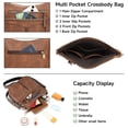 thumbnail image 3 of FALAN MULE Croosbody Bags for Women Leather Crossbody Purse Multi Pocket Shoulder Handbags, 3 of 6