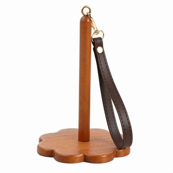 Portable Yarn Holder Knitting Tools with Adjustable Belt Accessories DIY Wood Spool Wrist Strap Ball Winder,1 * yarn holder spinner