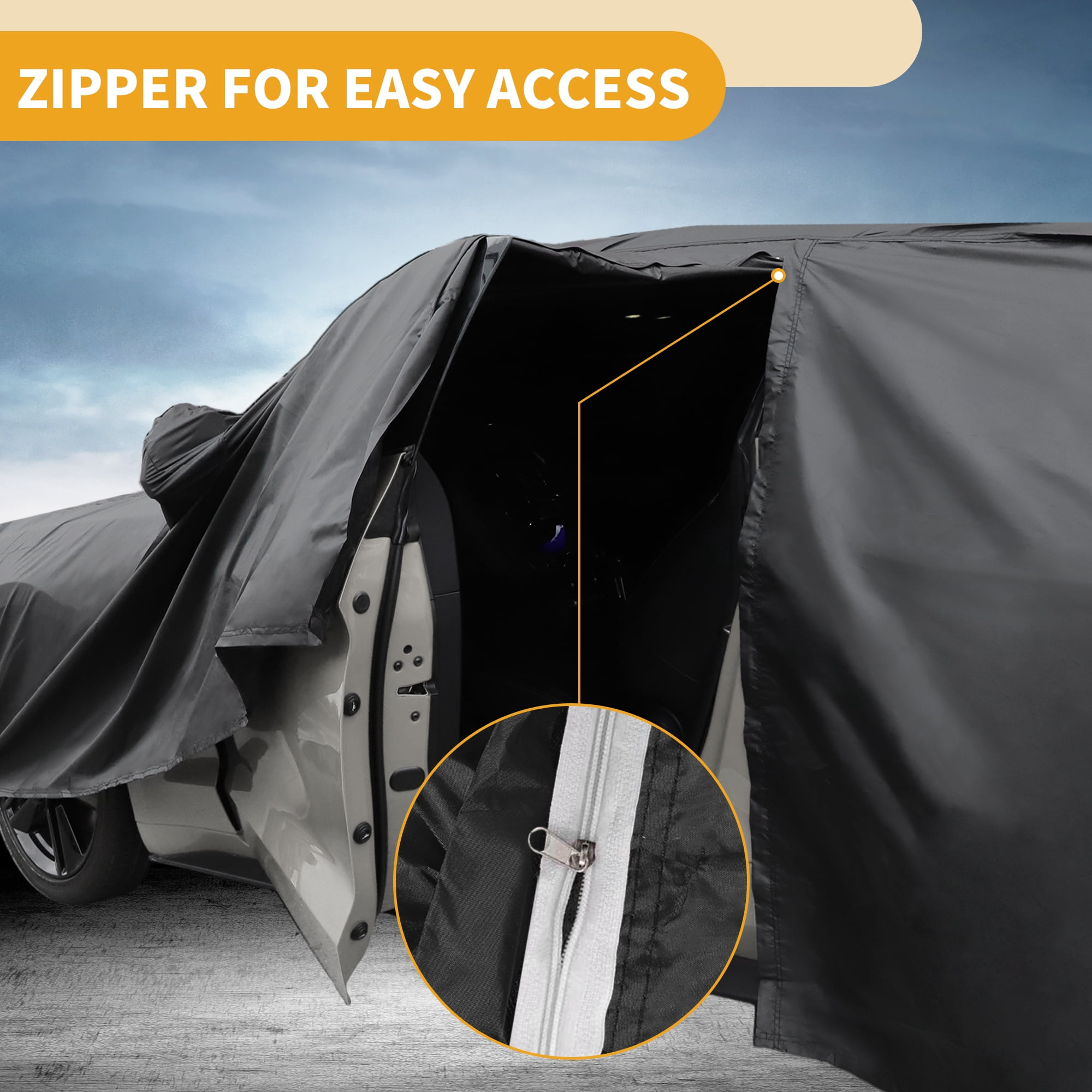 Unique Bargains Durable Waterproof Car Cover Black ["for Hyundai Venue"]