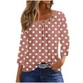 thumbnail image 2 of LiMoi Women Summer Blouses with Sleeves 3/4 Length Sleeve Womens Tops Plus Size Blouses for Women Tshirts Shirts for Women My Items, 2 of 7