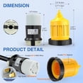 thumbnail image 4 of Nilight 30A RV Power Inlet Outlet Shore Power Kit w/Boot Cord Protector ETL Listed 125V NEMA L5-30P L5-30R Twist Lock Male Female Connector Plug for RV Camper Caravan Trailer, 4 of 7