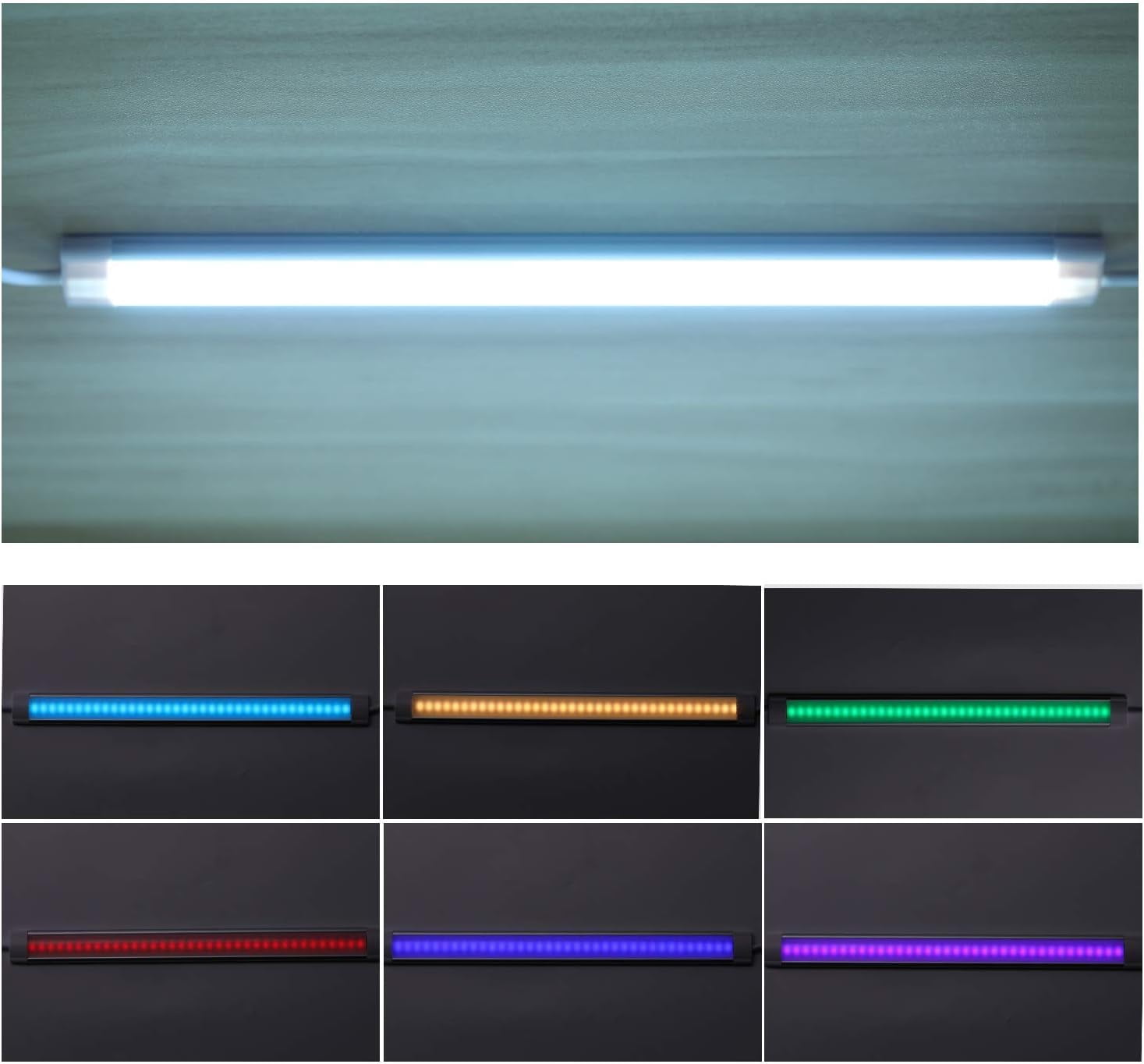 RGB Under Cabinet Lights - 6 Pack Linkable LED Closet Lighting with Remote and APP Control, 24V, 18W (RGB + Cool White) for Kitchen, Closet, and Counter Use