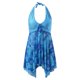 thumbnail image 2 of Gibobby Conjunto de Bikini Traje de baño dividido con estampado de verano para mujer Traje de baño de moda Bikini de playa(Azul,M), 2 of 5