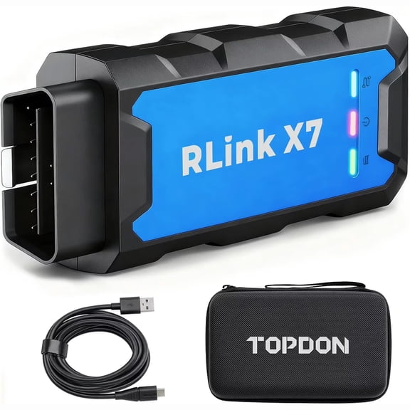 TOPDON RLink X7 J2534 VCI Tool, High-Speed EnhancedJ2534 VCI, J2534 Pass-Thru OEM Functions and Diagnostic Tool, Supports J2534/D-PDU/CAN-FD/DoIP, 8 Vehicle Brands Supported