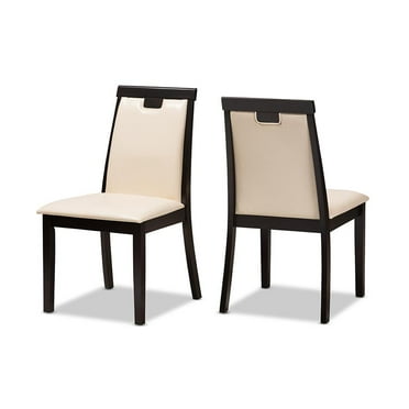 Baxton Studio Evelyn Faux Leather Dining Side Chair (Set of 2)