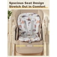 thumbnail image 6 of Baby Dining Chair Infant High Chair Height Adjustable Chair with Trays,Storage Basket for Babies and Toddlers,Unisex Grey, 6 of 13