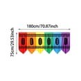 thumbnail image 2 of Pencil Table Skirt Teacher Desk Skirt for Classroom Pencil Table Curtain Tablecloth Cover for Back to School First Day of School Classroom Office Decoration Bookcase Cabinet Banquet 180x75cm, 2 of 3