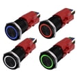 thumbnail image 6 of 1pcs Metal Latching Push Button Switch 16mm Waterproof With LED Light Self-Locking/Rese With Power Mark 12V, 6 of 6