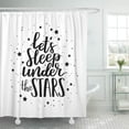 thumbnail image 1 of ABPHQTO Cortina de ducha 150x180 cm blanco lindo Hipster diciendo vamos a dormir bajo las estrellas, 1 of 1