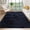 Solid navy blue, variant on 2X6FT Tie-Dye Fluffy Runner Rug, Non-Slip Non-Shedding Plush Shaggy Carpet, Machine Washable Soft Fuzzy Floor Mat for Home Office - White