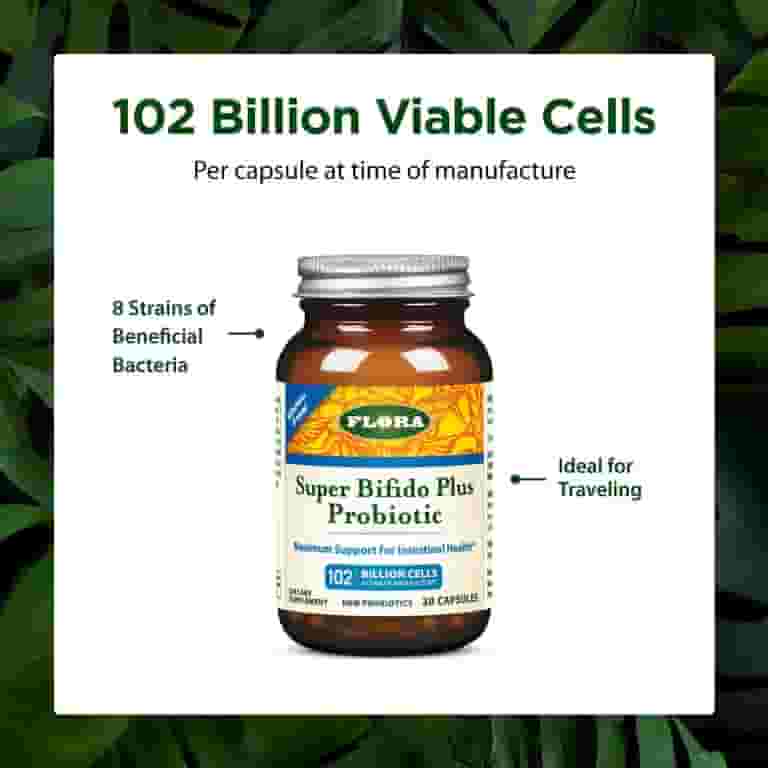Flora Super Bifido Plus 102 Billion CFU, Raw Probiotics for Men & Women, Bifidobacterium, Lactobacillus, Digestion, IBS, Immune System, Gut Balance ... Flora Super Bifido Plus 102 Billion CFU, Raw Probiotics for Men & Women, Bifidobacterium, Lactobacillus, Digestion, IBS, Immune System, Gut Balance ...