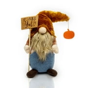 Madanar Boy Fall Gnome Plush Holding It's Fall Y'all Sign Thanksgiving Halloween Swedish Decor for Tiered Tray Shelf Table Decorations