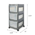 thumbnail image 7 of Life Story Classic Gray 3 Shelf Storage Container Organizer Plastic Drawers, 7 of 7