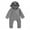 Grey, variant on Jackets for Boys 2025 Solid Warm Cute Bear Hooded Rompers Jumpsuit Fall Winter Coat Size 18-24 Months