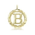 thumbnail image 2 of Genuine 14k Yellow Gold 0.78" Wreath Initial Letter B Pendant Necklace 16", 18", 20", 22" Trendy Charm Initial Necklaces for Women, 2 of 8