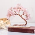 thumbnail image 1 of Árbol de dinero de cristal coloreado hecho a mano para la salud de la riqueza de la buena suerte, estatuilla de bonsái en losa de ágata natural BANYUO Hogar, 1 of 2