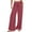 Wine, variant on Seductiva Casual Pants for Women Linen Pants Women Summer Wide Leg Pants Drawstring Elastic Waist Pants High Waisted Pants Casual Beach Trousers Beach Pants Loose Fit