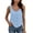 Light Blue, variant on Aboser Womens Cotton Linen Tank Tops Dressy Casual Button Down Shirts Lightweight Sleeveless Summer Tanks Loose Scoop Neck Blouses