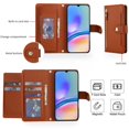 thumbnail image 2 of For Samsung Galaxy A05s 6.7-inch RFID Blocking Protective Purse Wallet Case For Women Men Multi-Card Slots Zipper Pocket Detachable Shoulder Strap And Wrist Strap,Shockproof Phone Case,Brown, 2 of 8