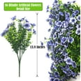 thumbnail image 2 of Artificial Fake Flowers for Outdoor Spring Decoration, 16 Bundles Faux Silk Colorful Daisy UV Resistant Realistic for Outside Porch Patio Home Yard Garden Planters Pots Window Box (Blue), 2 of 14