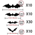 thumbnail image 2 of 60PCS Halloween Party Supplies PVC 3D Decoration Realistic Horror Bat Wall Decal Wall Sticker, DIY Halloween Decoration Home Interior Window Decoration Set (Balck), 2 of 5