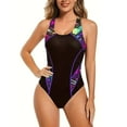 thumbnail image 4 of Sokhug Swimsuit One Piece Short Sleeved Zipper Surfing Diving Suit Bikini Set for Women, 4 of 6