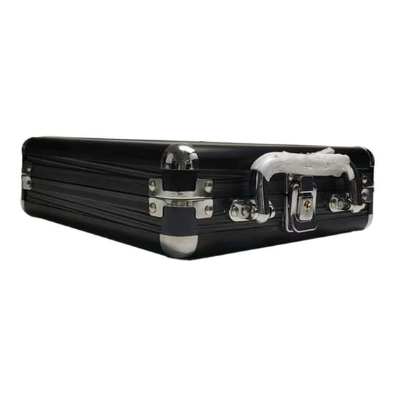 Almencla Aluminum Alloy Chip Case, Empty Storage Container, Sponge lining Organizer Cards Box, Carrying Case Chip Holder for Transport 100 Chips