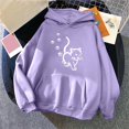 thumbnail image 2 of Wyzesi Womens Sweatshirts Crewneck Women's Fall/Winter Tictok Pattern Drawstring and Thickened Hoodie, 2 of 3