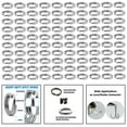 thumbnail image 6 of 100xStainless Steel Bait Ring Bait Hook Connector O-Ring Fishing Gear Accessorie, 6 of 11