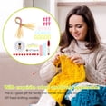 thumbnail image 4 of Knitting Kit Practical Circular Double Pointed Interchangeable Crochet Needles Set with Long Cables for Beginners, 4 of 9