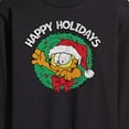 thumbnail image 3 of Garfield - Happy Holidays Wreath - Adult Long Sleeve Tee, 3 of 5