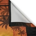 thumbnail image 3 of Ambesonne Palm Kitchen Curtains, Tropic Sunset Trees Sun Sea, 55"x45", Burnt Orange Seal Brown, 3 of 3