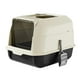 thumbnail image 4 of Caja de arena para gatos con tapa completamente cerrada, grande, para gatos de interior, bandeja de arena fácil de usar Negro, 4 of 9