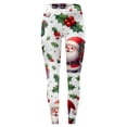 thumbnail image 5 of Gyexs Christmas Leggings for Women Soft Stretchy Xmas Printed Pajamas Pants Fleece Lined Gym Yoga Pants Womens Christmas Apparel S-White & Size XL, 5 of 6